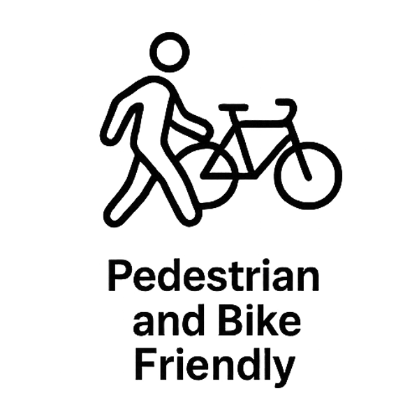 icon representing Pedestrian and Bike-Friendly